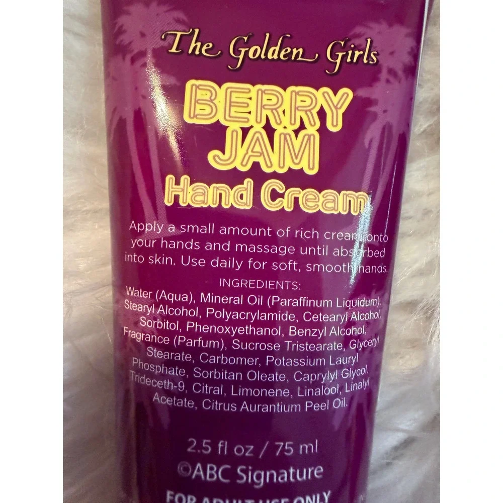 The Golden Girls Berry Jam Hand Cream Set of 2 Dorothy Charm 2.5oz Each